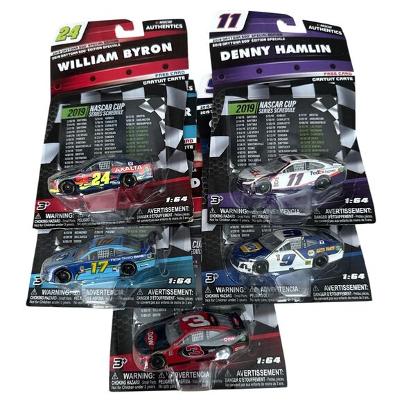 5 NASCAR Daytona 500 Diecast 1:64 Authentics  Denny Hamlin Chase Elliott, Austin - Picture 8 of 8